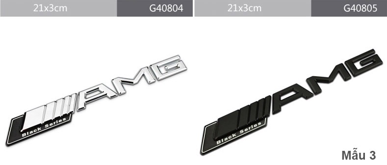 Decal Dán Xe Ô Tô Logo Amg 3D Kim Loại Chữ Nổi B470